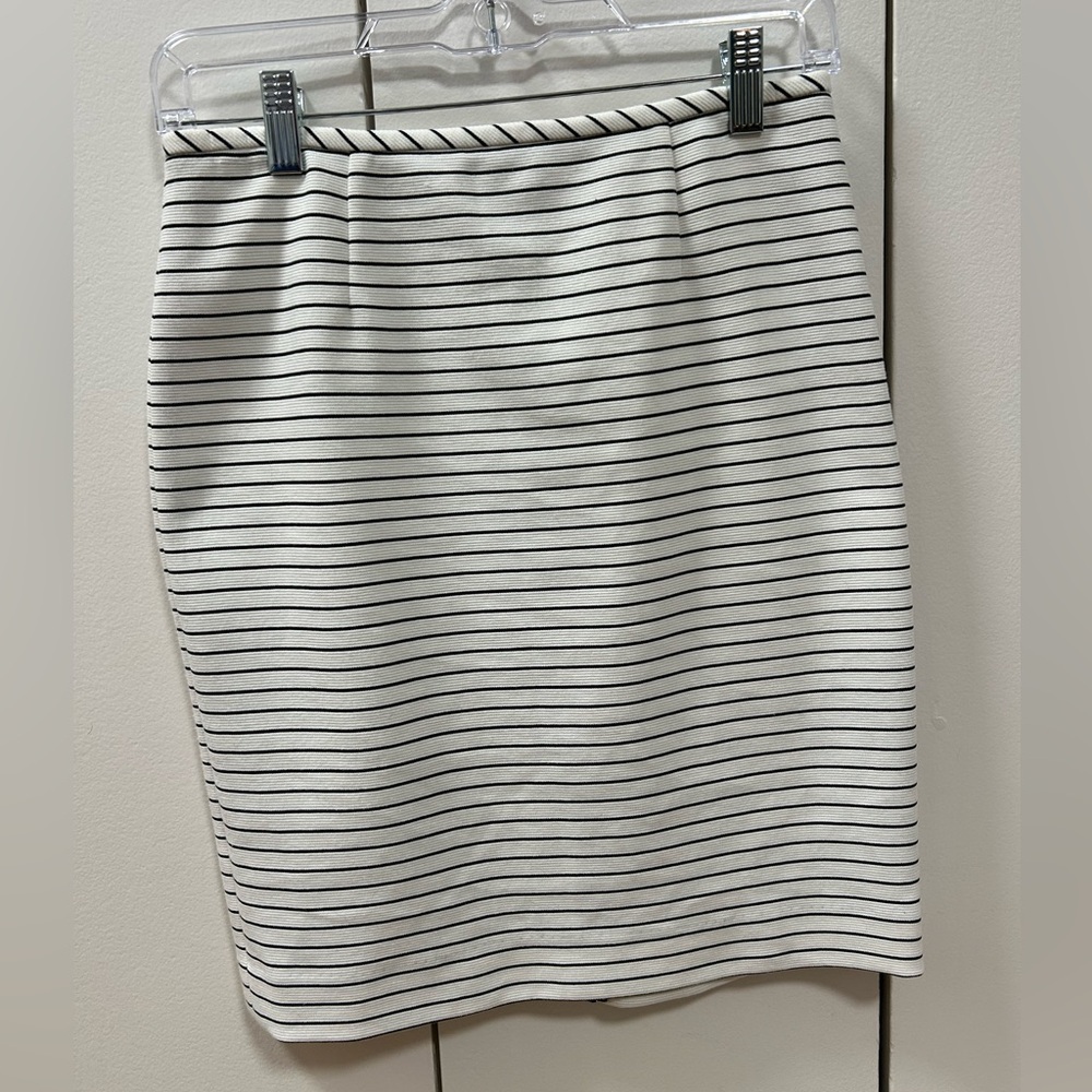 Calvin Klein Black and White Striped Skirt